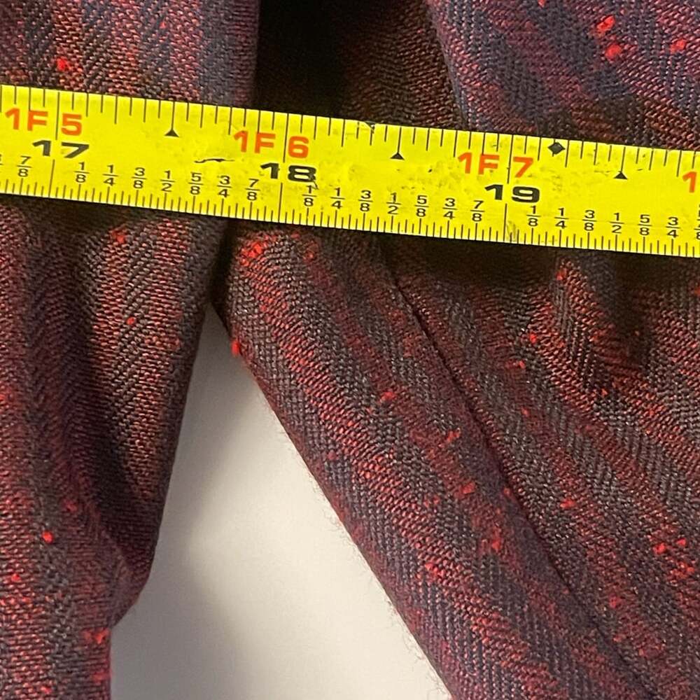 Baronesa Burgundy Pinstripe Skirt Suit Set - Picture 10 of 13